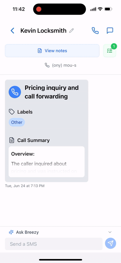 Breezy Smart CRM in action
