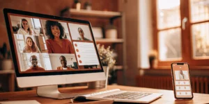 Automated virtual assistant on desktop & mobile for small business.